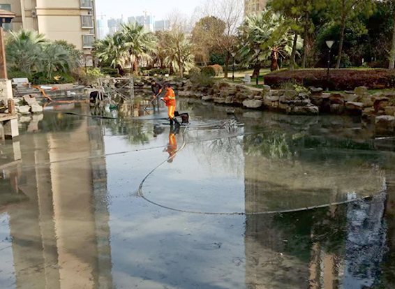 行唐景观池淤泥清理